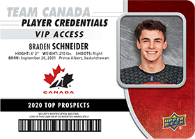Braden Schneider - Top Prospect Card - 2020 NHL Draft - Team Canada