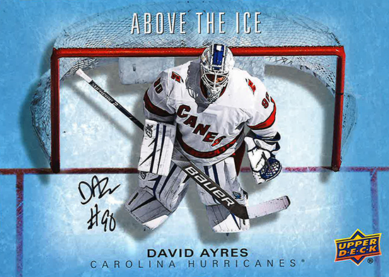 upper deck david ayers above the ice autograph
