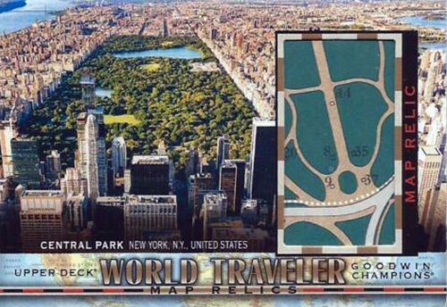 goodwin champions world travelers relic map card central park new york