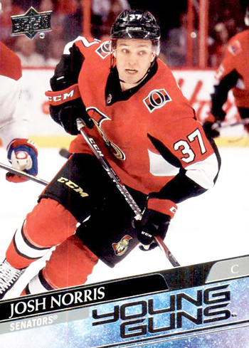 2020-21 nhl upper deck series one young guns  josh norris