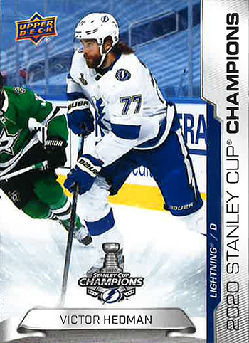 2020 nhl upper deck stanley cup final champions tampa bay lightning victor hedman