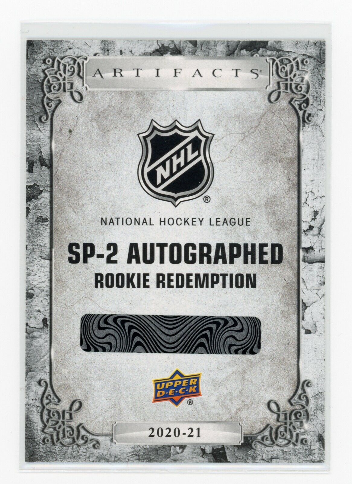 upper deck 2020-21 nhl artifacts rookie redemption hockey cards