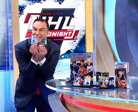 upper deck unwrap nhl network trading cards host