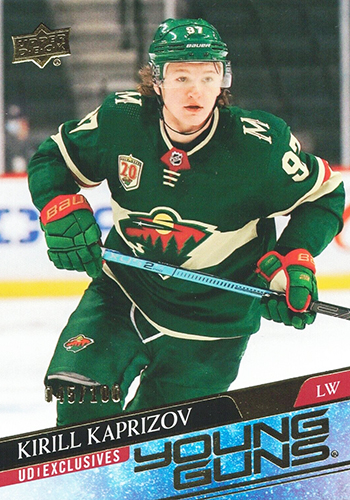 upper deck young guns rookie kirill kaprizov