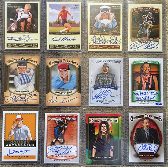 upper deck goodwin champions autograph cards