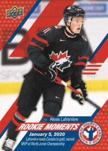 Alexis Lafreniere NHCD Rookie Moments Card