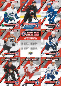 National Hockey Card Day Canada 9-card sheet