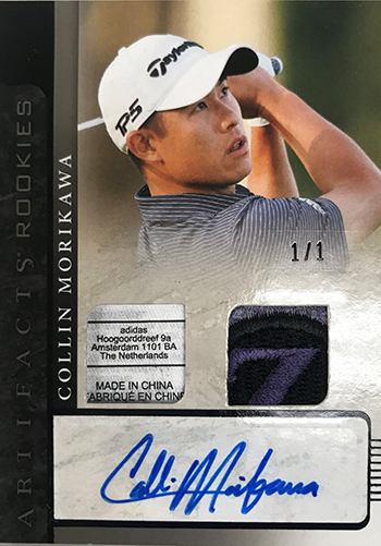 upper deck collin morikawa autograph polo hat one-of-one card