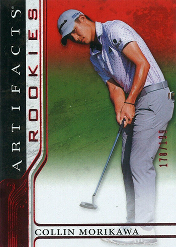 collin morikawa upper deck golf red artifacts rookie card