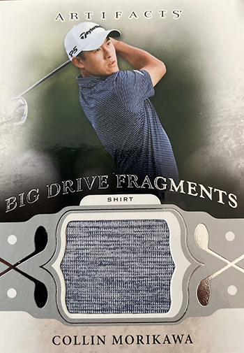 collin morikawa big drive fabrics pga golf trading card