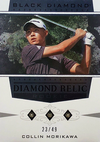 collin morikawa rookie black diamond relic card golf pga
