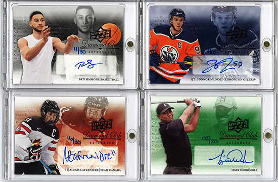 upper deck diamond club exclusive autograph cards