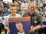 Upper Deck Honors Brody the Kid with a Heroic Inspirations Card at the National Sports Collectors Convention