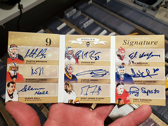 chris prior roberto luongo upper deck super collector nine autographs