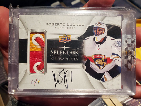 chris prior roberto luongo upper deck super collector splendor one-of-one