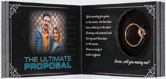 upper deck ultimate proposal engagement ring card