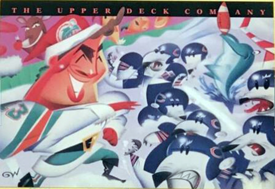 upper deck holiday card dolphins bears