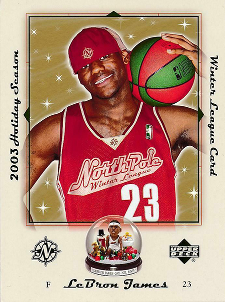 upper deck holiday card lebron james