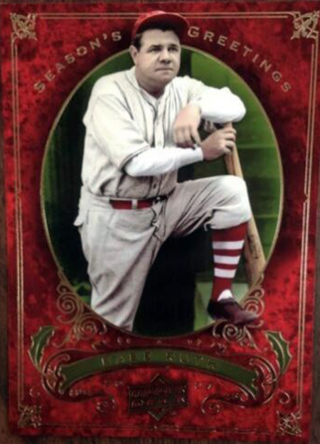 upper deck holiday card babe ruth