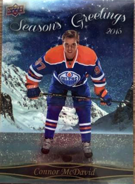 upper deck holiday card connor mcdavid