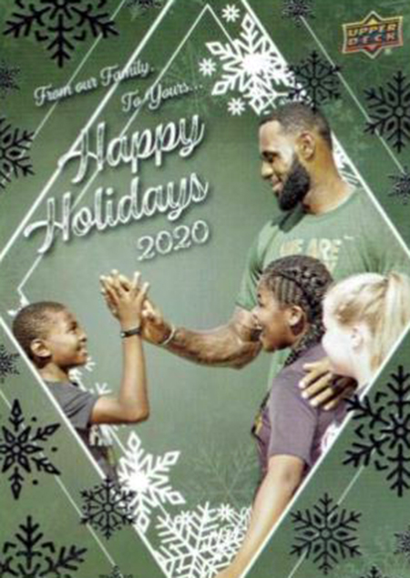 upper deck holiday card lebron james family foundation