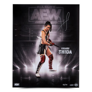 Hikaru Shida standing on AEW stage