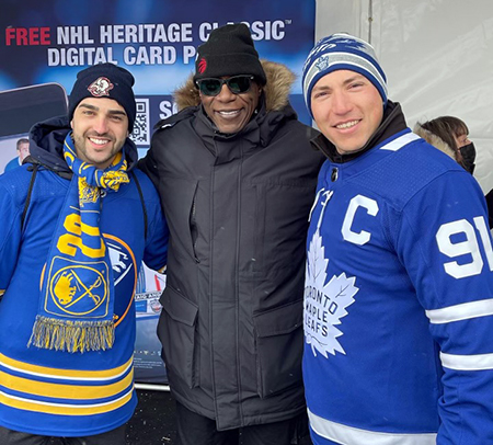 upper deck valmore james heroic inspiration photo opp heritage classic