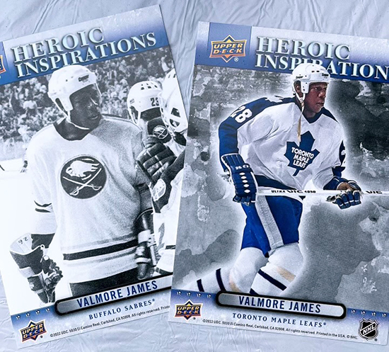 upper deck valmore james heroic inspirations trading cards