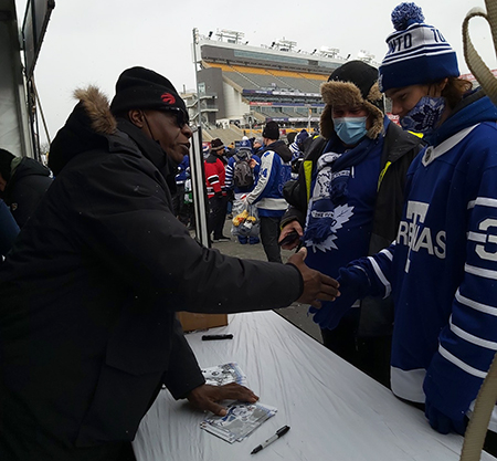 upper deck valmore james autograph signing heritage classic fan engagement