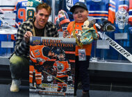 Young Oilers Fan Receives First Upper Deck Trading Card