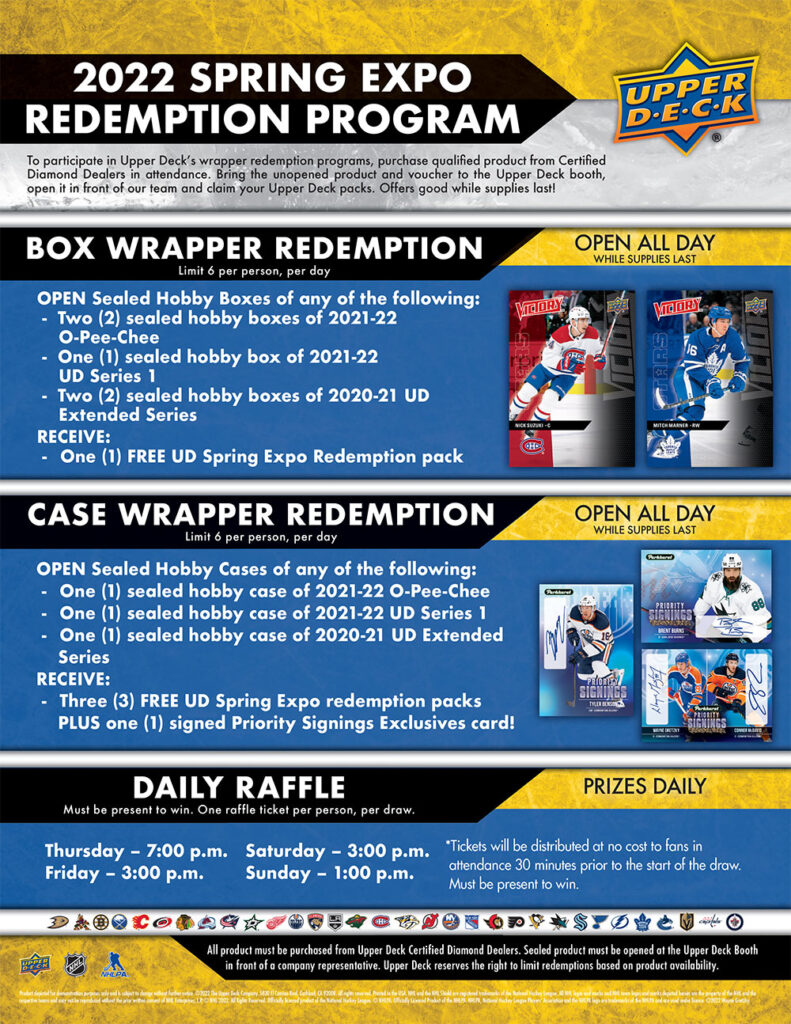 Upper Deck Redemption Program - 2022 Spring Sport Card & Memorabilia Expo