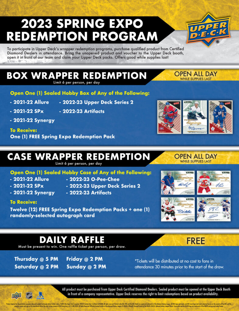 2023 Upper Deck Spring Expo Wrapper Redemption Program