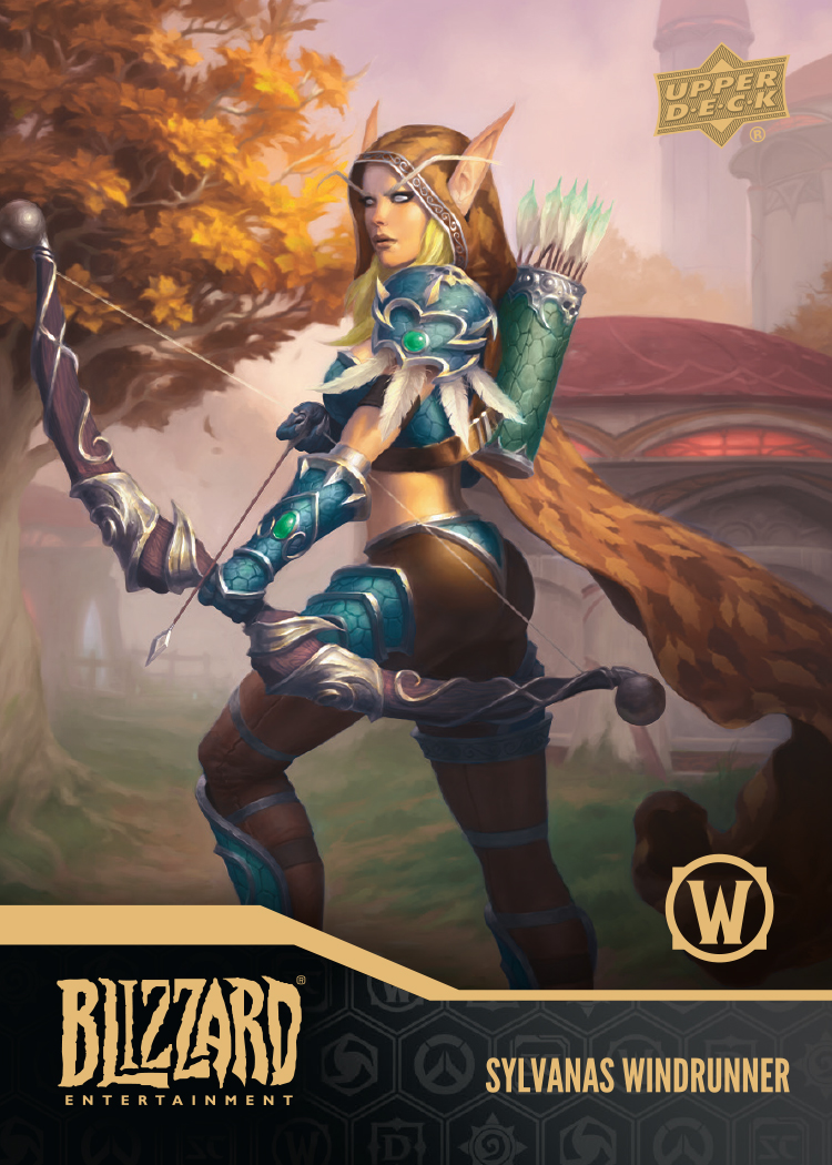 Sylvanas Windrunner trading card with gold foil