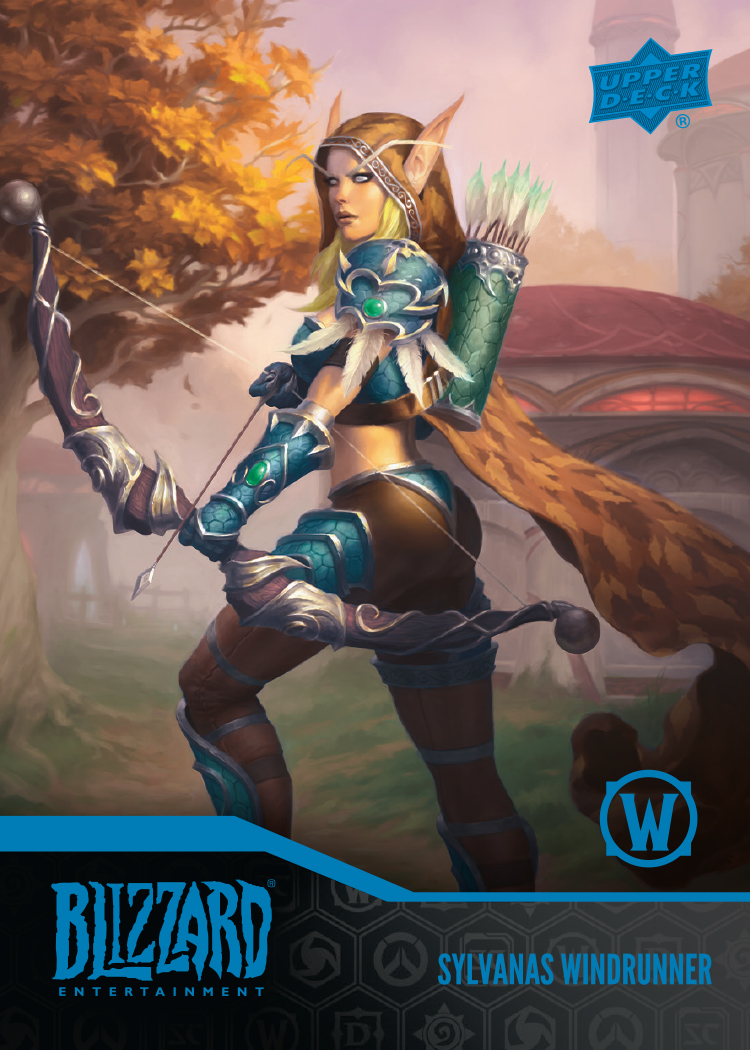 Sylvanas Windrunner trading card with blue foil